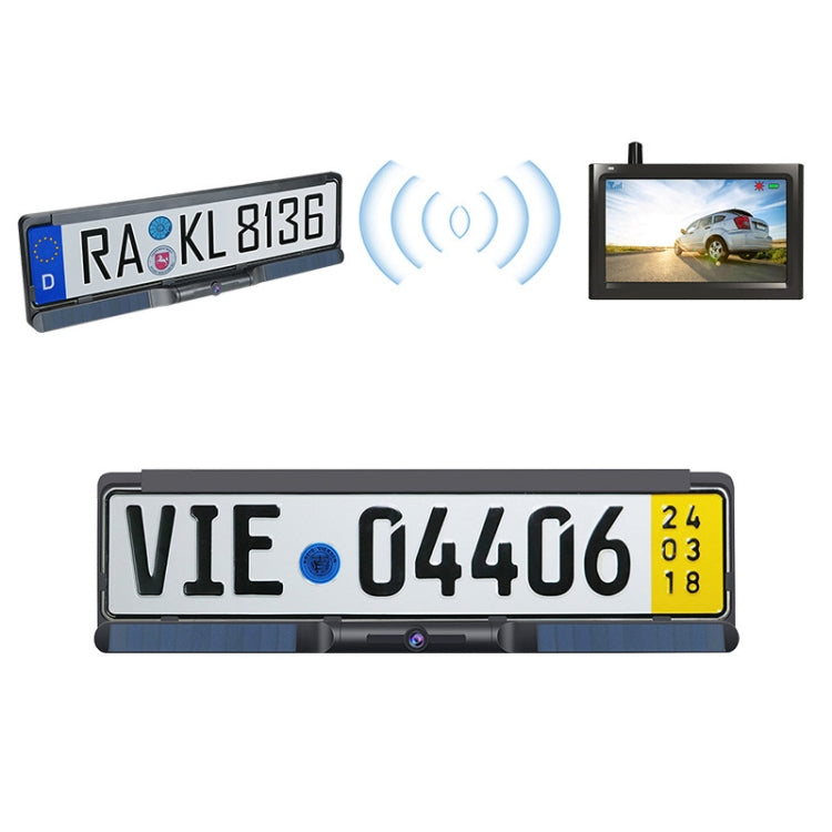 Solar Integrated License Plate Frame Vehicle Camera Wireless Reversing Display, RC03 Solar Integrated License Plate Frame Vehicle Camera Wireless Reversing Display, RC03